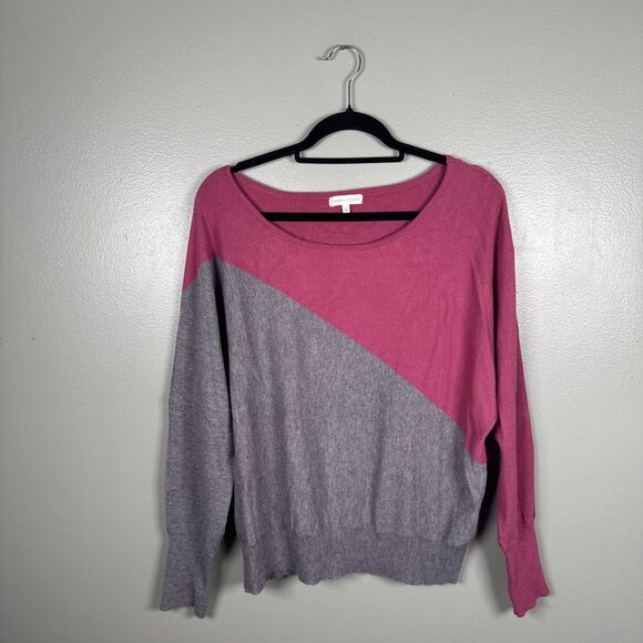 Madison + Hudson Gray Wine Two Tone Buttery Soft Comfy‎ Sweater Women’s  XL - Picture 1 of 8
